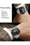 Men Mechanical Watches Black Gray Ceramic Bezel, Automatic Self-Wind Wrist Watch - 3