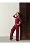 Women's Soft Ribbed Knit Fabric Bottom Top Set - 3