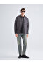 Gray Comfortable Fit Long Sleeve Plaid Men's Lumberjack Shirt Jacket - 2
