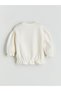 Ecru Bow Detailed Baby Girl Sweatshirt and Leggings - 4