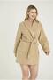 Kly 280 Women's Beige Tie-Up Pocketed Fleece Robe - 3