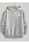 Men's Minimalist Wave Printed Hooded Sweatshirt