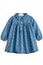 Miniğimin Cicileri Heart Printed Girls' Soft Denim Dress - Blue - 2