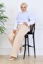Dabıl Trousers with Stitching Detail on the Front Beige - 2