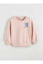 Lcw Kids Crew Neck Lilo and Stitch Printed Girls' Sweatshirt - 2