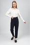Women's High-Waisted Stretchy/ Stretch Fabric Fabric Carrot Cut Pencil Pants Black - 4