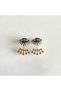 Colorful Stone Double-Use 3-Stage Eyelash Eye Earrings