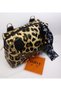 Leopard Pattern Scarf Detail Women's Bag - 5