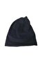 Unisex Black Fleece Drawstring Neck Gaiter That Can Be Used as a Hat 1 Piece - 2
