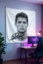Ronaldo Cr7 Football Player Wall Cloth - High Quality Fabric, Room Decor Tapestry Wall Hanging - 2