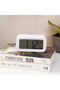 M899 Thermometer Clock, LCD, With Night Light, White - 5