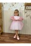 Girl's Cotton Pink Glitter Party and Special Occasion Dress – Comfortable Lined Design - 8