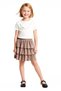 Girl's Ruffle Collar Ribbed Top and Layered Skirt Set, High Quality, Stylish, Comfortable, Casual - 4