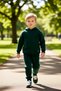 Boys' Hooded Sweatshirt and Sweatpants Two-Piece Set Comfortable Casual Wear Good Quality