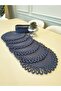 Jute, American Service Set, 6 Plates, 1 Bread Basket, Plate Mat, Plate Set, Modern Lux Presentation - 3