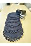Jute, American Service Set, 6 Plates, 1 Bread Basket, Plate Mat, Plate Set, Modern Lux Presentation - 5