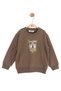 Boy 1-4 Years Old Printed Sweatshirt Brown