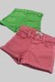 Mojo Baby Girl 1-5 Years Ultra Flexible Colorful Denim Shorts 2360 Dried Rose