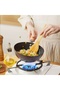 Flat-bottom Frying Pan with Glass Lid - Hand-hammered, for Induction & Gas (Model TJ-KS 918) - 3