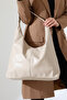 Beige Leather Women's Shoulder Bag – Stylish, Spacious, and Suitable for Everyday Use - 3