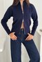 Basic Double Zipper Detailed Mock Neck Knitwear Cardigan Aw25Hi0054 - 4