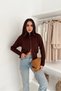 Basic Double Zipper Detailed Mock Neck Knitwear Cardigan Aw25Hi0054 - 5