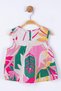 Baby Girl Leaf Patterned Blouse 34630 Pink - 2