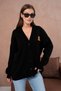 Oversized Midi Length Teddy Bear Detailed Knitwear Cardigan Aw25Hi0053 - 3