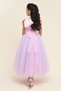 Mojo Girl's 6-10 Years Old Bow Detailed Long Evening Dress 5600 Lilac - 2