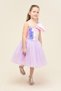 Mojo Girl's 4-8 Years Old One Shoulder Bow Detailed Short Evening Dress 5588 Lilac