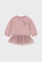 Girl's 1-4 Years Old Tulle Skirt Sweat Suit Pink