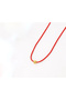 Adjustable Gold Dorika Red String Necklace Choker and Bracelet Set - 3