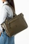 Faux Leather Women's Shoulder Bag 35*28 cm Crossbody Messenger Bag Multi-Pocket Vegan Leather Handbag