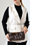 Women's Brown Chain Strap Portfolio Evening Bag – Stylish Shoulder Bag for Nights and Events - 2