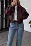 Bavera Women's Bomber Zr Model Leather Jacket