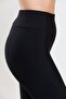 Women's Black Leather Stone Detailed Low Sleeve Plus Size Long Sleeve Blouse - 3
