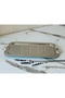 2 Silver Rectangular Serving Trays with Removable Handle Detail for Tea, Coffee, and Treats (33x17CM) - 3
