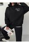 Women's Oversize Printed 3-Yarn Rastered Tracksuit Set