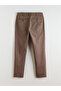 Brown Standard Fit Gabardine Men's Chino Pants - 8