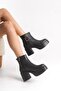 Thick Sole and Heeled Women's Boots with Accessory Detail 914310-Z - 2