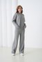 Oversized Premium Yarn Half Placket Button Polo Neck Knitwear Bottom-Top Set Aw25Au0029