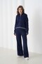 Mock Neck Zipper Detailed Cardigan Pants Knitwear Bottom-Top Set Aw25Au0028