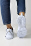 White Mesh Women's Sneakers – Navy Detailed, Stylish and Comfortable Sneakers Model - 8