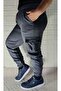 Unisex Fümemelaj Openet Fabric Double Cargo Pocket Elastic Leg Sweatpants - 2
