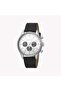 Men's Black Leather Watch, Silver Dial | Es1g120m0025