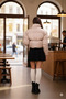 Cross-Stitched Winter Coat with Rubber Detail Crop (Calemore) - 4