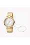 Women's Gold Stainless Steel Watch, Silver Dial | Es1l136m0015