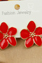 Original Steel Nail Earrings - Gold Flower Steel Earrings Non-Tarnish Non-Fade Daily Wear 2.5cm - 3