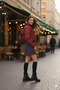 Cross-Stitched Winter Coat with Rubber Detail Crop (Calemore) - 6
