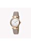 Women's Beige Leather Watch, Silver Dial | Es1l081m0015 - 2